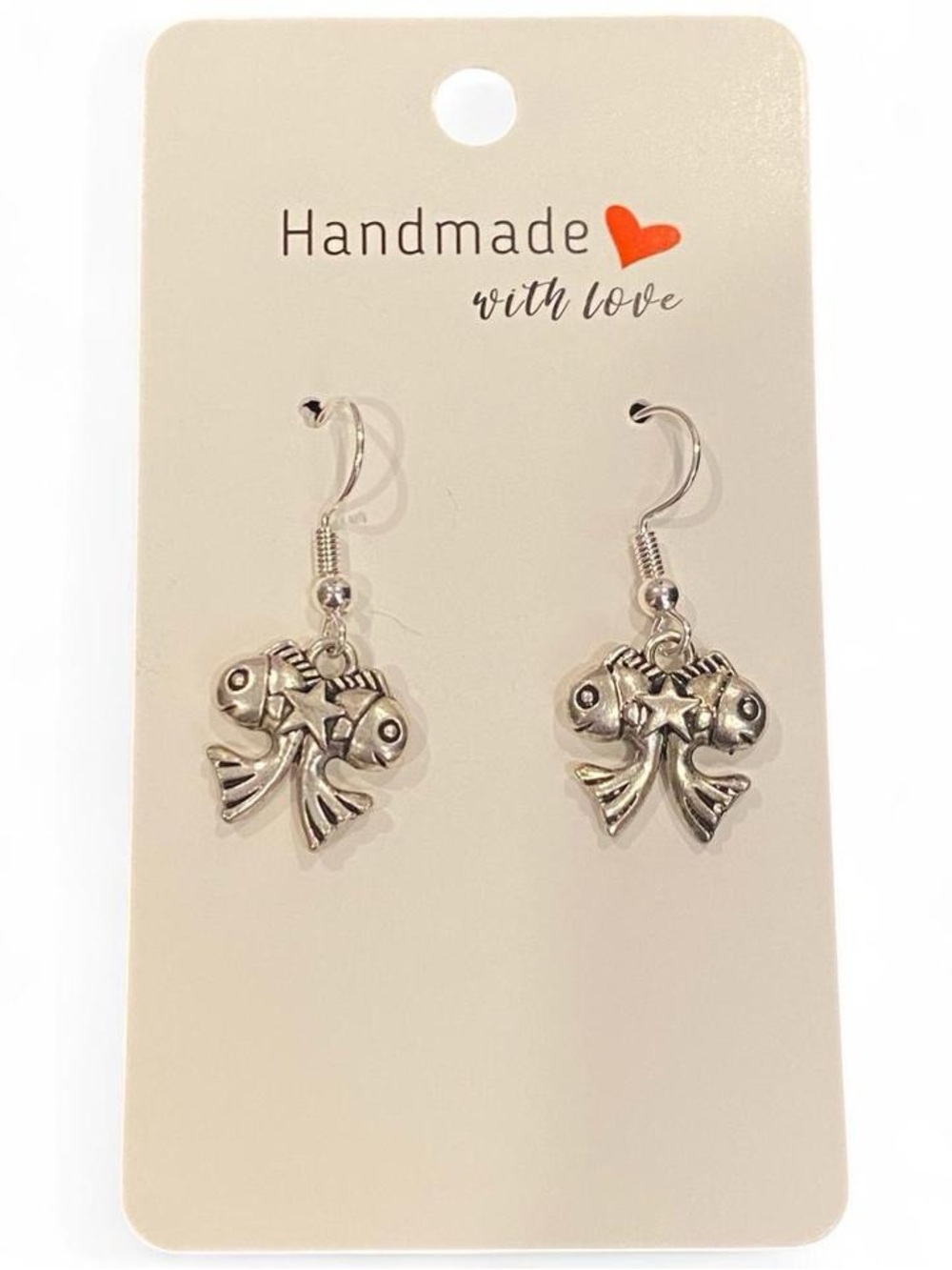 Silver Fish Bow Earrings
